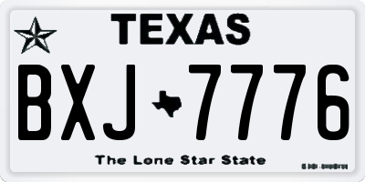 TX license plate BXJ7776