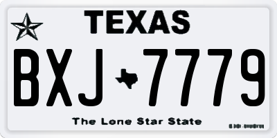 TX license plate BXJ7779