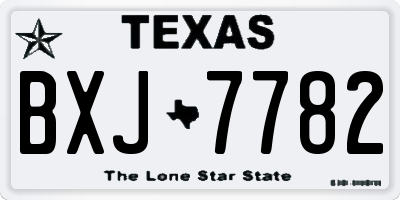 TX license plate BXJ7782