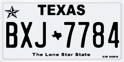 TX license plate BXJ7784