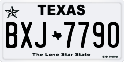 TX license plate BXJ7790