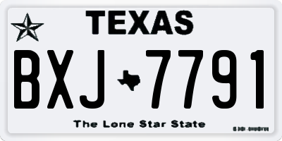 TX license plate BXJ7791