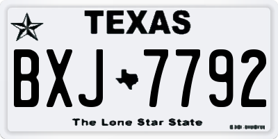 TX license plate BXJ7792