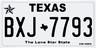 TX license plate BXJ7793