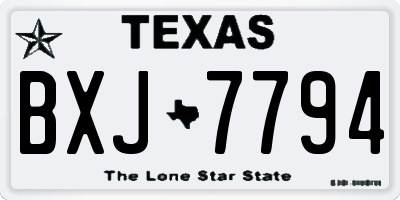 TX license plate BXJ7794