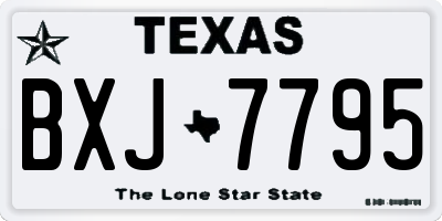 TX license plate BXJ7795