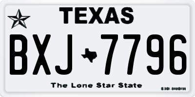 TX license plate BXJ7796