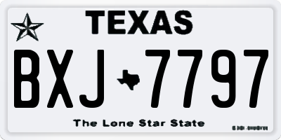 TX license plate BXJ7797