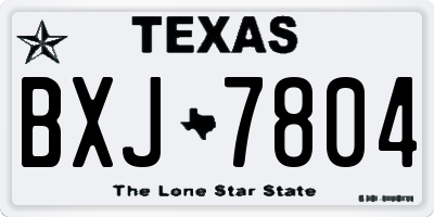 TX license plate BXJ7804