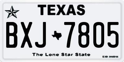 TX license plate BXJ7805