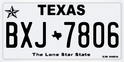 TX license plate BXJ7806
