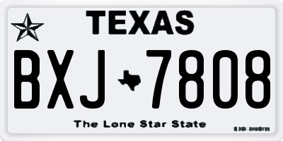 TX license plate BXJ7808