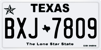 TX license plate BXJ7809