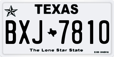 TX license plate BXJ7810