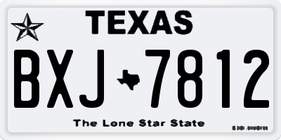 TX license plate BXJ7812