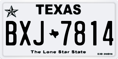 TX license plate BXJ7814