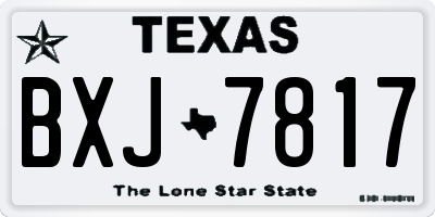 TX license plate BXJ7817