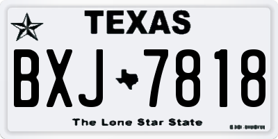 TX license plate BXJ7818