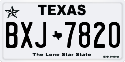 TX license plate BXJ7820