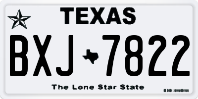 TX license plate BXJ7822