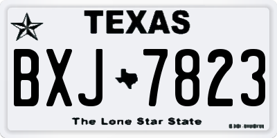 TX license plate BXJ7823