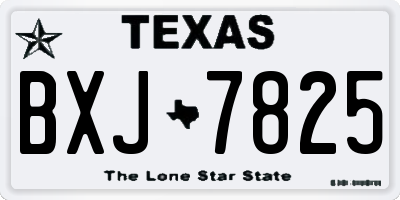 TX license plate BXJ7825