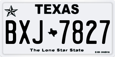 TX license plate BXJ7827