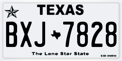 TX license plate BXJ7828