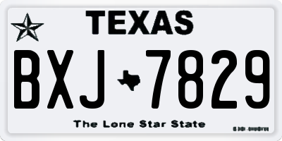 TX license plate BXJ7829