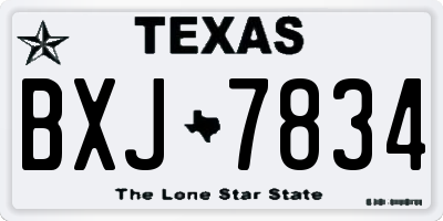 TX license plate BXJ7834