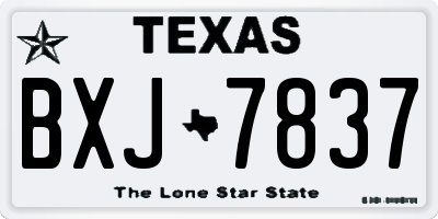 TX license plate BXJ7837