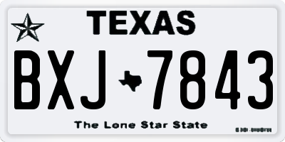 TX license plate BXJ7843