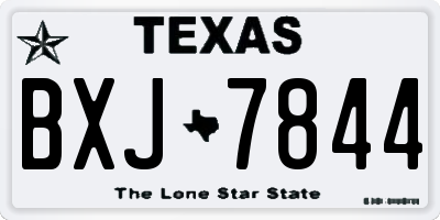 TX license plate BXJ7844