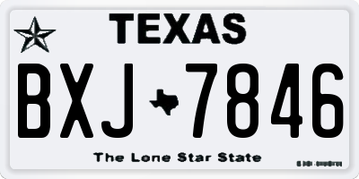 TX license plate BXJ7846