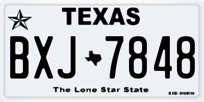 TX license plate BXJ7848