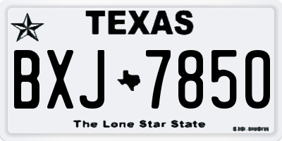 TX license plate BXJ7850