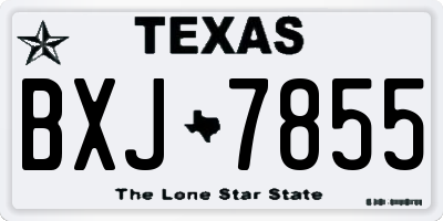 TX license plate BXJ7855