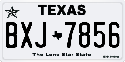 TX license plate BXJ7856