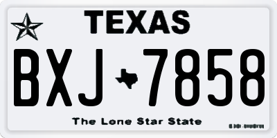 TX license plate BXJ7858