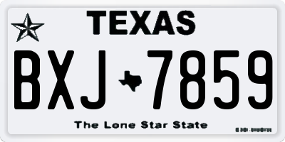 TX license plate BXJ7859