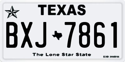 TX license plate BXJ7861