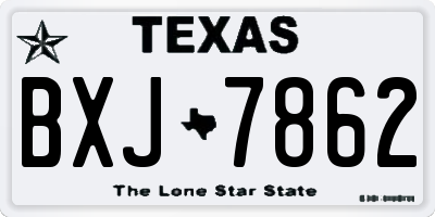 TX license plate BXJ7862