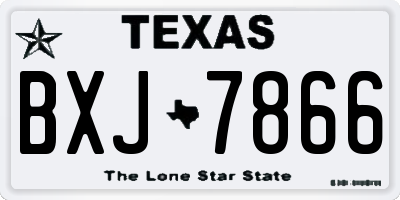 TX license plate BXJ7866