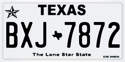 TX license plate BXJ7872