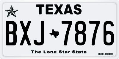 TX license plate BXJ7876