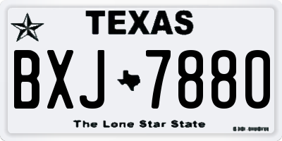 TX license plate BXJ7880