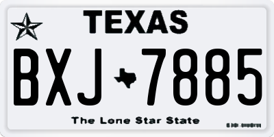 TX license plate BXJ7885