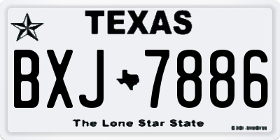 TX license plate BXJ7886