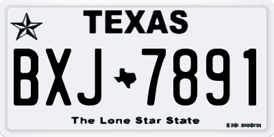 TX license plate BXJ7891