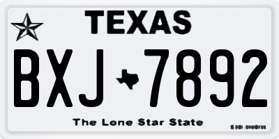 TX license plate BXJ7892